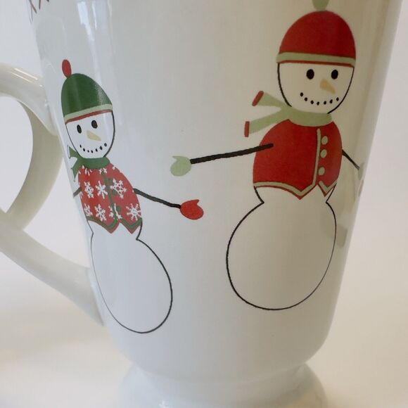Bay Island Snowman Christmas Cup/Mug 12 oz set of 2 coffee Tea Hot Cocoa Winter - Picture 2 of 11